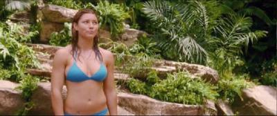 Jessica Biel in jade bikini