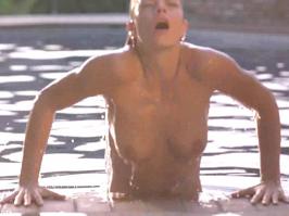 Jaime Pressly topless in the pool