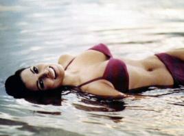 Raquel Welch in bikini in water