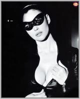 Monica Bellucci in leather outfit