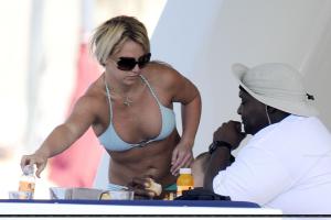 Britney Spears in blue bikini