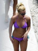 Britney Spears in purple bikini