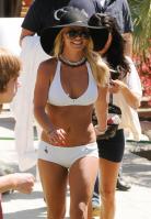 Britney Spears in white bikini