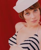 Zooey Deschanel in lingerie as sailor