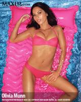 Olivia Munn wet pink bikini