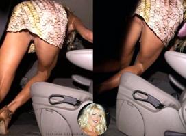 Victoria Silvstedt upskirt pussy slip