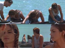 Cindy Crawford in transparent top