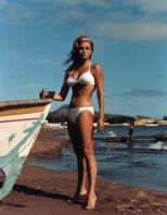 Raquel Welch in white bikini