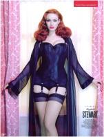 Christina Hendricks in black lingerie