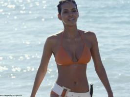 Halle Berry in orange bikini